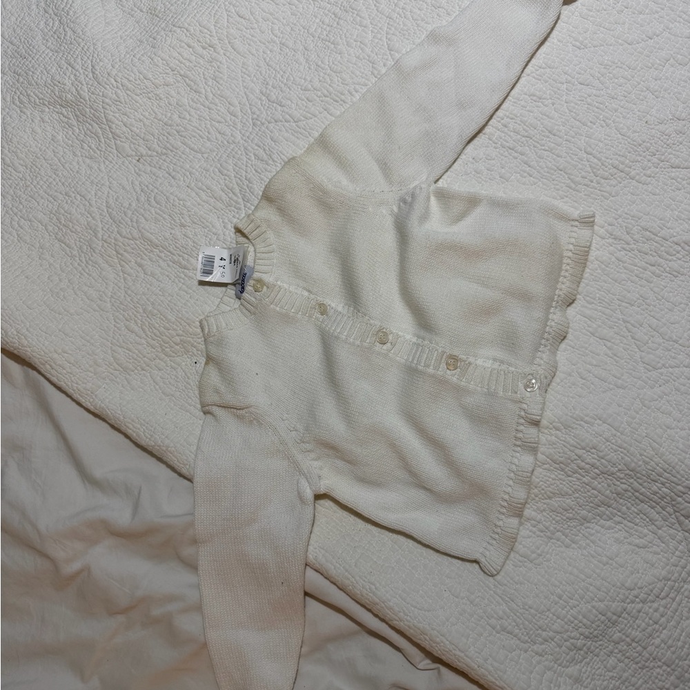 Cream Button-Up Cardigan